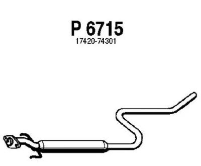 P6715 FENNO Средний глушитель выхлопных газов