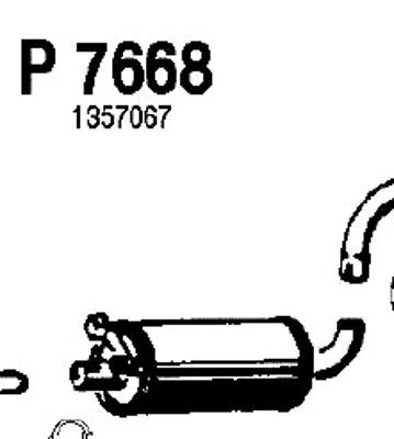 P7668 FENNO Средний глушитель выхлопных газов
