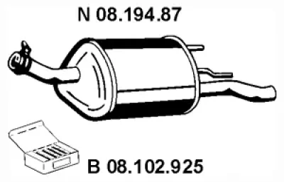 08.194.87 EBERSPÄCHER Глушитель выхлопных газов конечный