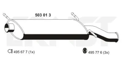 503013 ERNST Глушитель выхлопных газов конечный