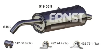 519069 ERNST Глушитель выхлопных газов конечный