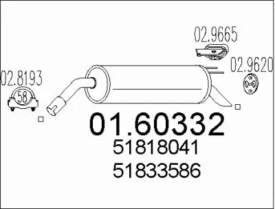 01.60332 MTS Глушитель выхлопных газов конечный