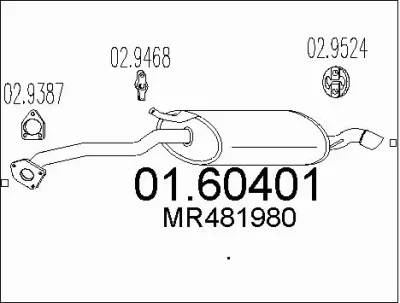 01.60401 MTS Глушитель выхлопных газов конечный