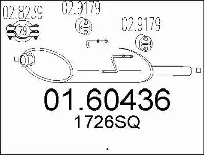 01.60436 MTS Глушитель выхлопных газов конечный
