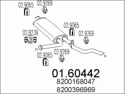 01.60442 MTS Глушитель выхлопных газов конечный