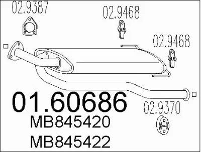 01.60686 MTS Глушитель выхлопных газов конечный