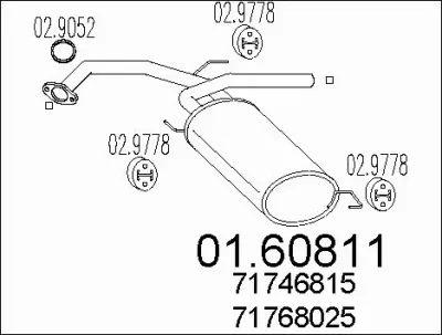 01.60811 MTS Глушитель выхлопных газов конечный
