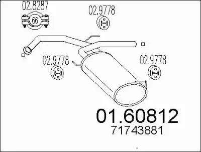 01.60812 MTS Глушитель выхлопных газов конечный