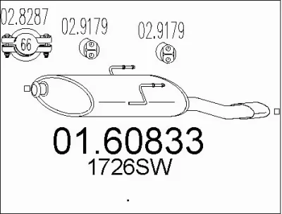 01.60833 MTS Глушитель выхлопных газов конечный