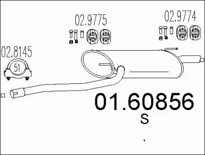 01.60856 MTS Глушитель выхлопных газов конечный
