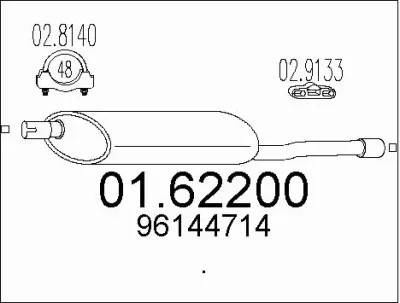 01.62200 MTS Глушитель выхлопных газов конечный