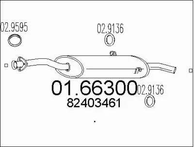 01.66300 MTS Глушитель выхлопных газов конечный