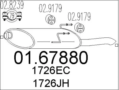 01.67880 MTS Глушитель выхлопных газов конечный