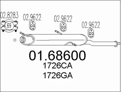 01.68600 MTS Глушитель выхлопных газов конечный
