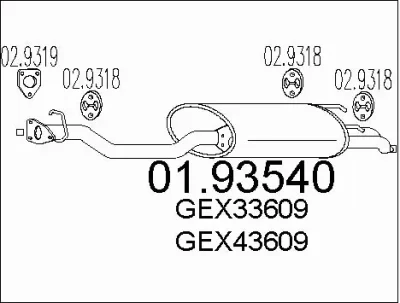 01.93540 MTS Глушитель выхлопных газов конечный