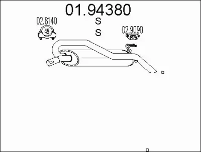 01.94380 MTS Глушитель выхлопных газов конечный