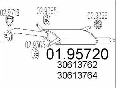 01.95720 MTS Глушитель выхлопных газов конечный