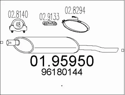 01.95950 MTS Глушитель выхлопных газов конечный