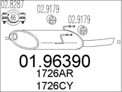 01.96390 MTS Глушитель выхлопных газов конечный