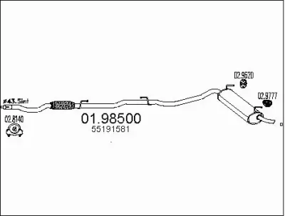 01.98500 MTS Глушитель выхлопных газов конечный
