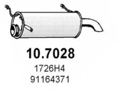 10.7028 ASSO Глушитель выхлопных газов конечный