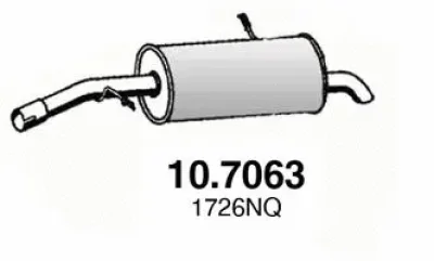 Глушитель выхлопных газов конечный ASSO 10.7063