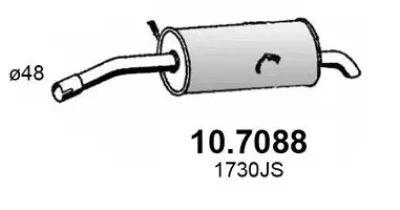 Глушитель выхлопных газов конечный ASSO 10.7088