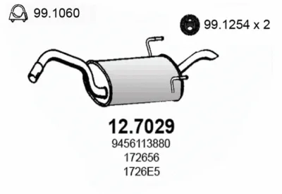 12.7029 ASSO Глушитель выхлопных газов конечный