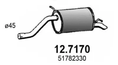 12.7170 ASSO Глушитель выхлопных газов конечный