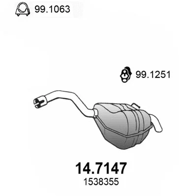 14.7147 ASSO Глушитель выхлопных газов конечный
