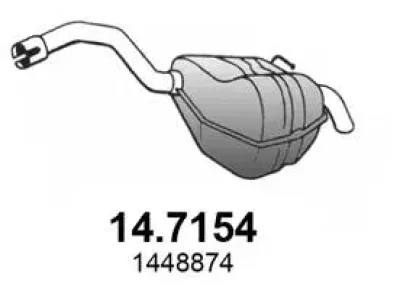 Глушитель выхлопных газов конечный ASSO 14.7154