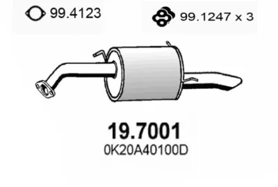 19.7001 ASSO Глушитель выхлопных газов конечный