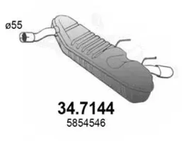 34.7144 ASSO Глушитель выхлопных газов конечный