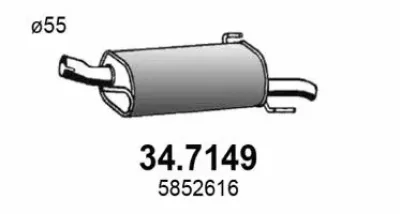 34.7149 ASSO Глушитель выхлопных газов конечный
