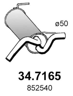 34.7165 ASSO Глушитель выхлопных газов конечный