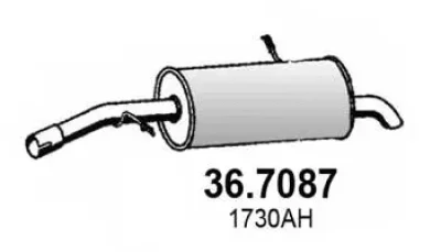 36.7087 ASSO Глушитель выхлопных газов конечный