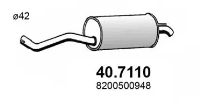 40.7110 ASSO Глушитель выхлопных газов конечный