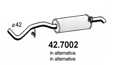 42.7002 ASSO Глушитель выхлопных газов конечный
