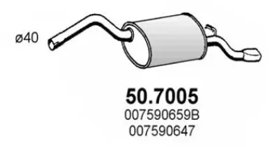 50.7005 ASSO Глушитель выхлопных газов конечный