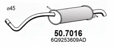 50.7016 ASSO Глушитель выхлопных газов конечный