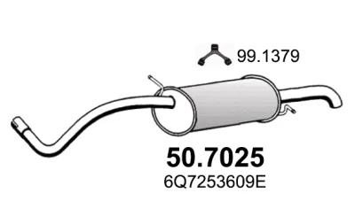 50.7025 ASSO Глушитель выхлопных газов конечный