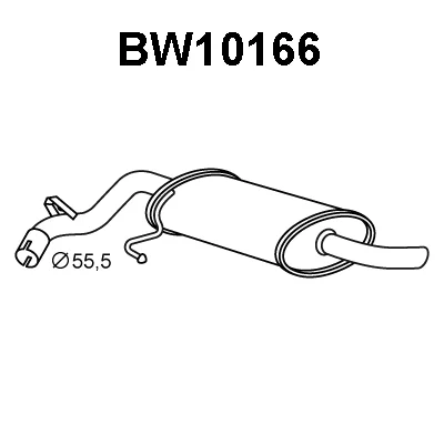 BW10166 VENEPORTE Глушитель выхлопных газов конечный