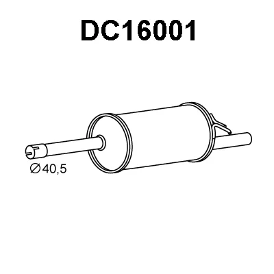 DC16001 VENEPORTE Глушитель выхлопных газов конечный