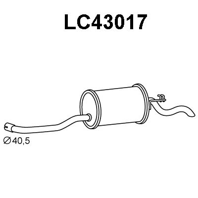 LC43017 VENEPORTE Глушитель выхлопных газов конечный