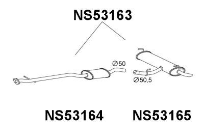 NS53163 VENEPORTE Глушитель выхлопных газов конечный