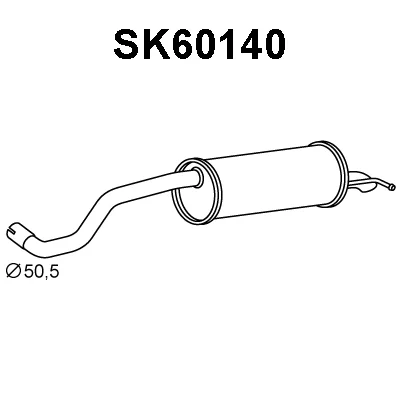 SK60140 VENEPORTE Глушитель выхлопных газов конечный