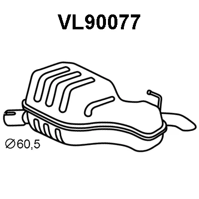 VL90077 VENEPORTE Глушитель выхлопных газов конечный