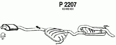 P2207 FENNO Глушитель выхлопных газов конечный
