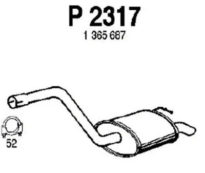P2317 FENNO Глушитель выхлопных газов конечный