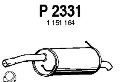 P2331 FENNO Глушитель выхлопных газов конечный